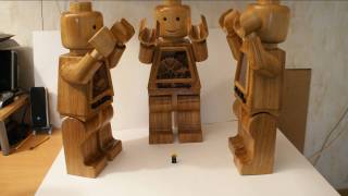 wooden lego man