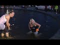 2010 World Cup: Maaike &amp; Judith jumping into the water in museumplein - 1