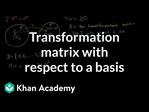 Lin Alg: Transformation Matrix with Respect to a Basis
