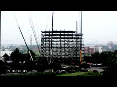 Ark Hotel Construction time lapse building 15 storeys in 2 days (48 hrs)