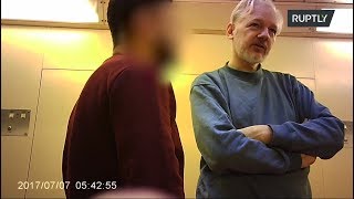 Эксклюзивные кадры Джулиана Ассанжа в британской тюрьме (08.06.2019 00:22)
