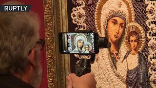 В Российском духовно-культурном центре в Париже открылась выставка шитой иконы
