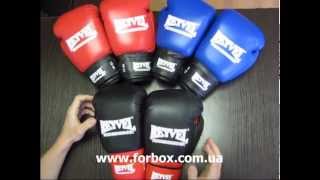 Боксерские перчатки REYVEL кожа+винил (0039-bk, черные)