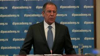 Министр иностранных дел Российской Федерации С.В.Лавров в Дипакадемии