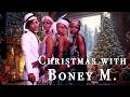 Christmas with Boney M. (Full Album  Fireplace  Cozy Room  1 Hour)