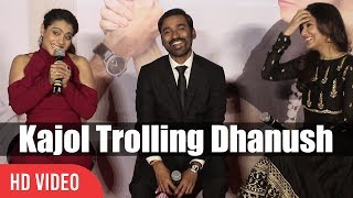 Kajol Trolling Dhanush | Funny Moment | Velai Illa Pattadhaari 2 Trailer Launch | VIP 2 Lalkar