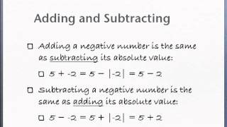 Subtracting Negative Numbers