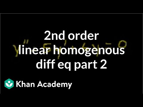 2nd Order Linear Homogeneous Differential Equations 2