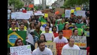 Manifestação de apoio ao Brasil em Dublin