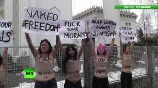«Топлес-джихад»: акции FEMEN прошли в Берлине, Париже и Киеве