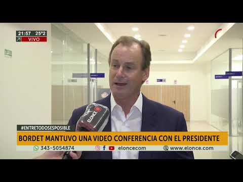 Gustavo Bordet, habló con Elonce TV tras la videoconferencia que mantuvo con Alberto Fernández