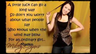 Ordinary Girl Lyrics Miley Cyrus on Miley Cyrus Ordinary Girl Lyrics Queengirl0246 1 058 Views