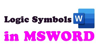 logic symbols in word 2010