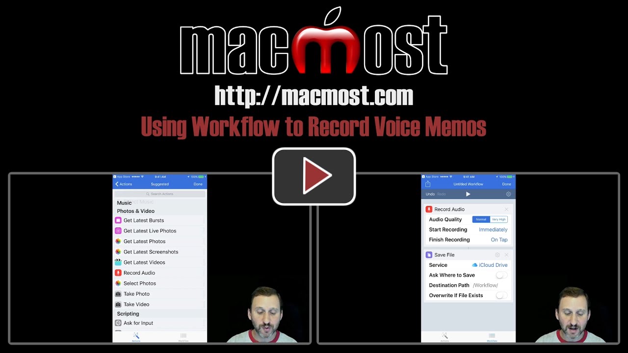 Using Workflow to Record Voice Memos - MacMost