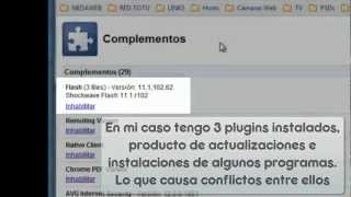 Solución a los errores de Flash en Google Chrome