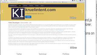 Responsive Website. CSS3, HTML5, Internet Explorer, Firefox and Chrome. The new kruelintent.com