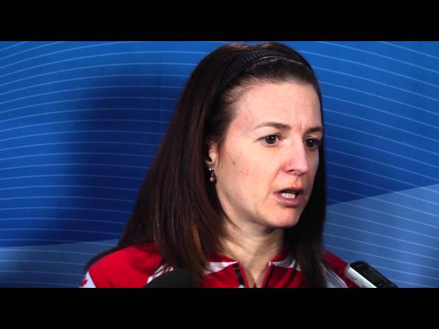 2012 Ford World Women's Curling Championship Draw 4 Media Scrum
