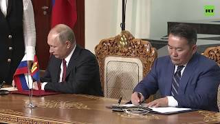 Путин и президент Монголии подводят итоги переговоров — LIVE (03.09.2019 19:19)