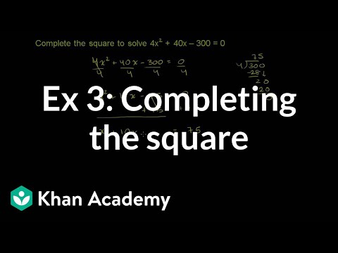 Completing the Square to Solve Quadratic Equations
