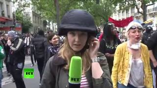 Проукраинские активисты напали на журналиста RT во время митинга в Париже
