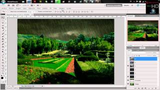 Adobe Photoshop CS5 Tutorial en español / Efecto de Lluvia animada Avanzado muy realista HD
