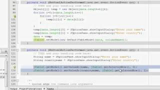 Java Tutorial - Editing rows in JTable - Session 20