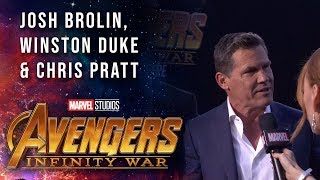 Josh Brolin Joins Chris Pratt and Winston Duke Live at the Avengers: Infinity War PremiereJosh Brolin Joins Chris Pratt and Winston Duke Live at the Avengers: Infinity War Premiere