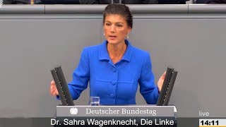 Сара Вагенкнехт: Фрау Меркель вы и ваше преступное правительство это наказание для Германии!