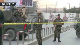 Видео с места взрыва близ военного госпиталя в Кабуле