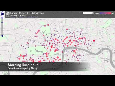 London Cycle Hire Timelapse