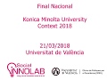 Imatge de la portada del video;Konica Minolta University Context Final Nacional España