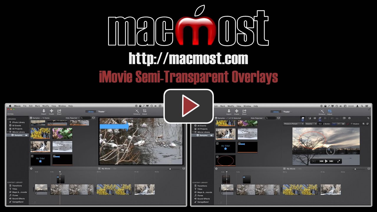 overlaying videos in imovie