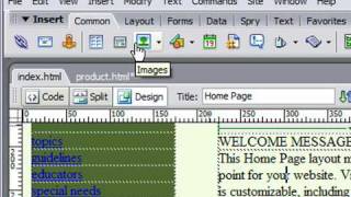 Use the Insert Bar in Dreamweaver CS3