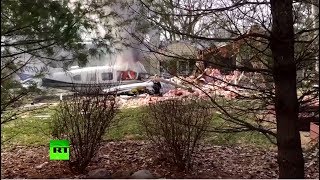 В США легкомоторный самолёт упал на жилой дом (13.03.2019 14:35)