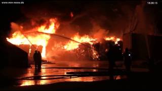 Großbrand bei ZELLER Recycling GmbH in Mutterstadt