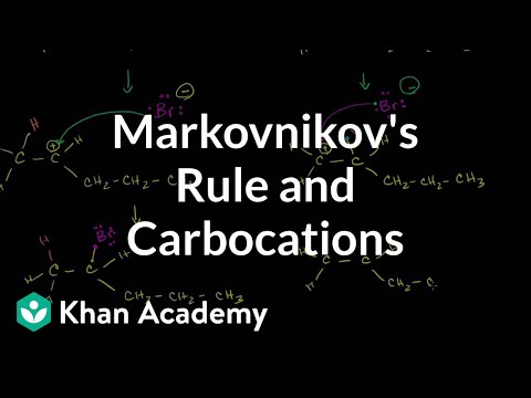 Markovnikov's Rule and Carbocations