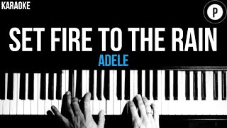 Adele - Set Fire To The Rain Karaoke SLOWER Acoustic Piano Instrumental Cover LyricsAdele - Set Fire To The Rain Karaoke SLOWER Acoustic Piano Instrumental Cover Lyrics