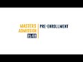 Image of the cover of the video;Master's degree pre-enrollment information