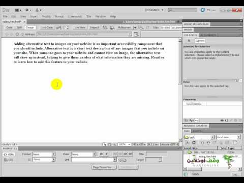 Adobe Dreamweaver cs5- 005-Paragraphs and Lists