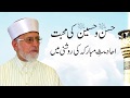 Hassan o Hussain A.S ki Mahabbat - Hadith ki Roshni Mein |  Dr Muhammad Tahir-ul-Qadri