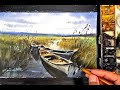 Easy Watercolor Boats in Wetland  Step-by-Step Tutorial