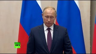 Путин начал пресс-конференцию с минуты молчания в память о погибших в керченском колледже