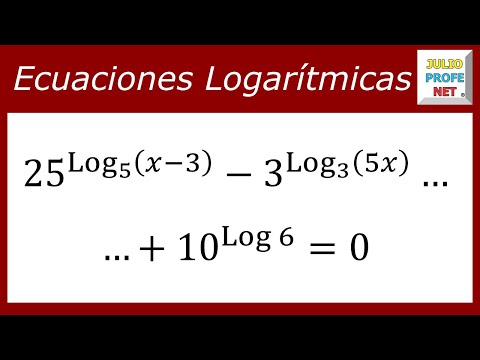 Ecuación con logaritmos en los exponentes