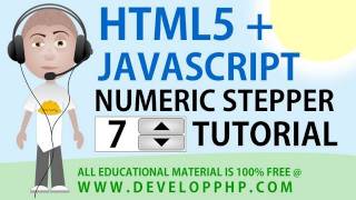 html 5 Numeric Stepper Tutorial Form Input Interface With Javascript Processing