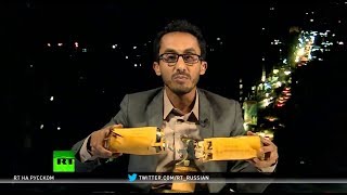 Йеменский журналист показал элементы кассетных бомб, использованных саудитами в Сане