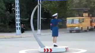 Crazy Girl as a Traffic Police