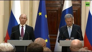 Путин и президент Финляндии подводят итоги переговоров (22.08.2019 17:29)