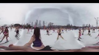 Видео 360: «Спуск в купальниках» со склонов «Розы Хутор»