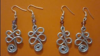 pendientes de alambre sin agujeros