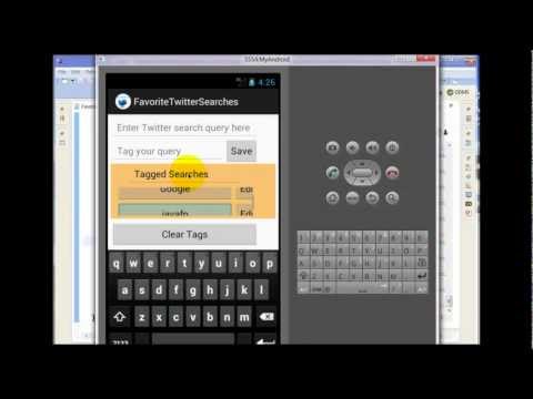 60 Android Project   Favorite twitter Searches app   Test Program and Handling errors   Level 3
